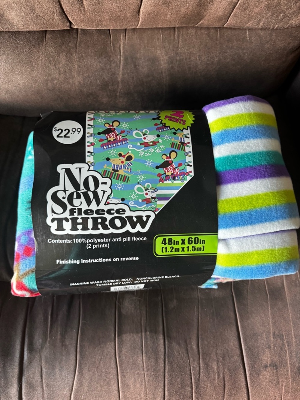 No sew mouse fleece throw kit